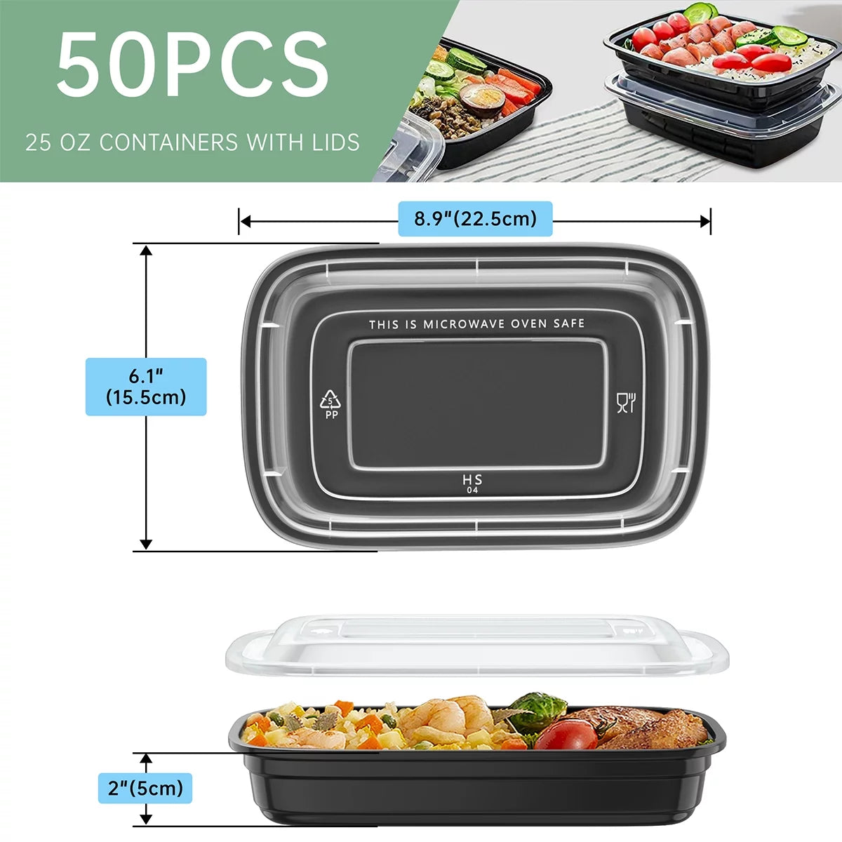 30 Pack Meal Prep Containers, 25Oz Plastic Food Storage Containers with Lids to Go Containers, Bento Box Reusable BPA Free Lunch Boxes, Disposable Stackable, Microwave/Dishwasher/Freezer Safe