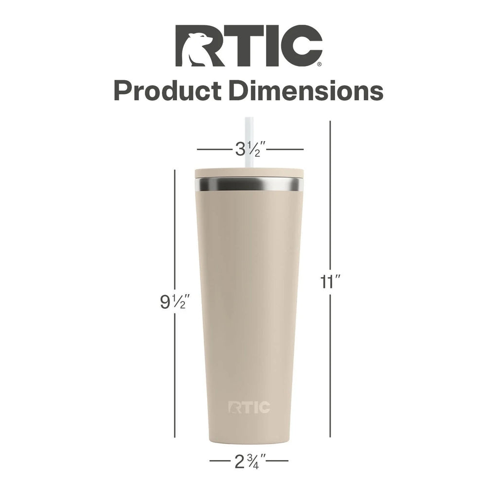 28 Oz Ceramic Lined Everyday Tumbler, Spill-Resistant Straw Lid, Beach